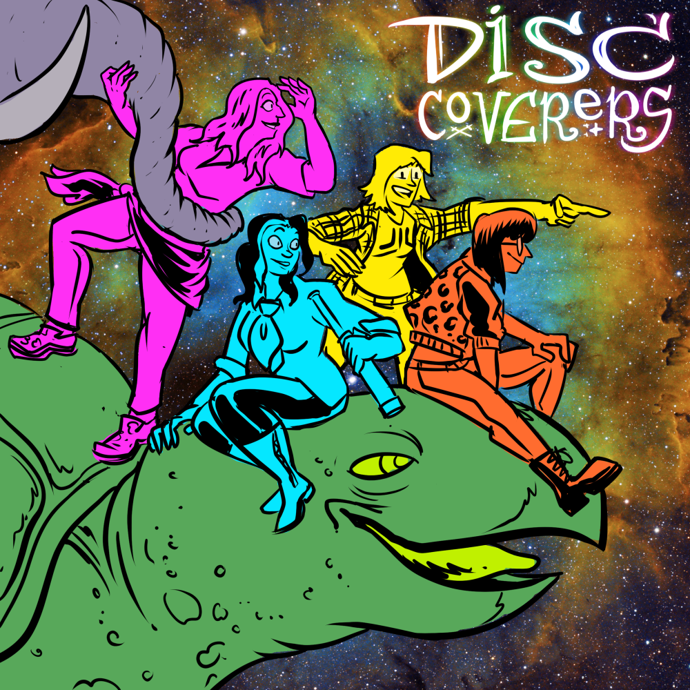group cover image, drawing of all four hosts.